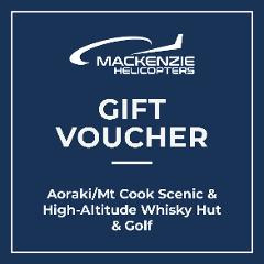 Aoraki/Mt Cook Scenic & High-Altitude Whisky Hut & Golf Gift Voucher