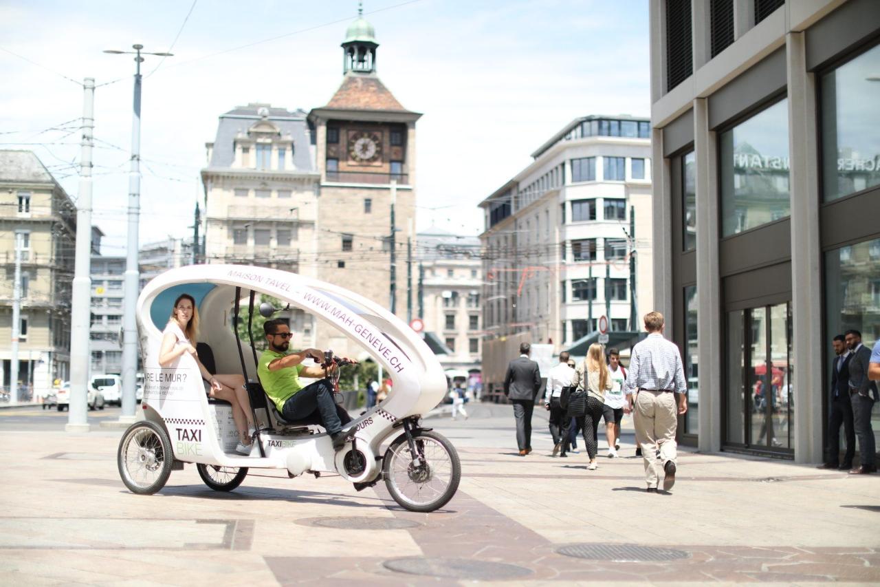 Genève Balade les Incontournables TaxiBike 30 minutes FR