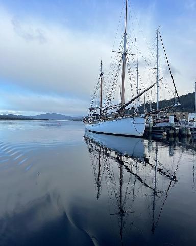 The Kerrawyn wooden sailing boat experience. Tasmania Australia