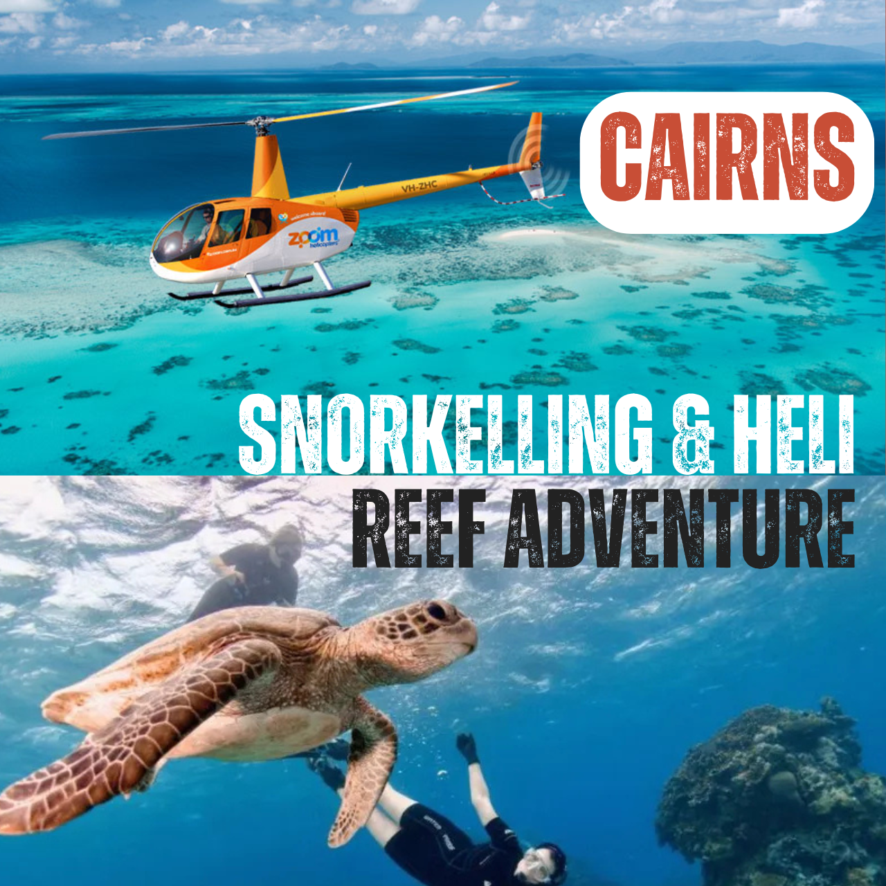 QLD - Cairns Reef Heli and snorkeling adventure 