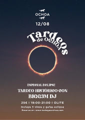 12/8-Tardeo Histórico Eclipse Total con DJ BIGG3M