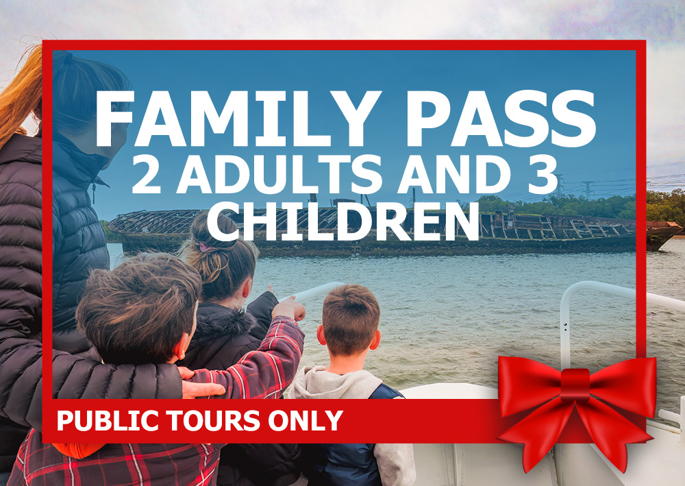 Family Pass 2 Adults and 3 Children Port River Cruises Gift Cards