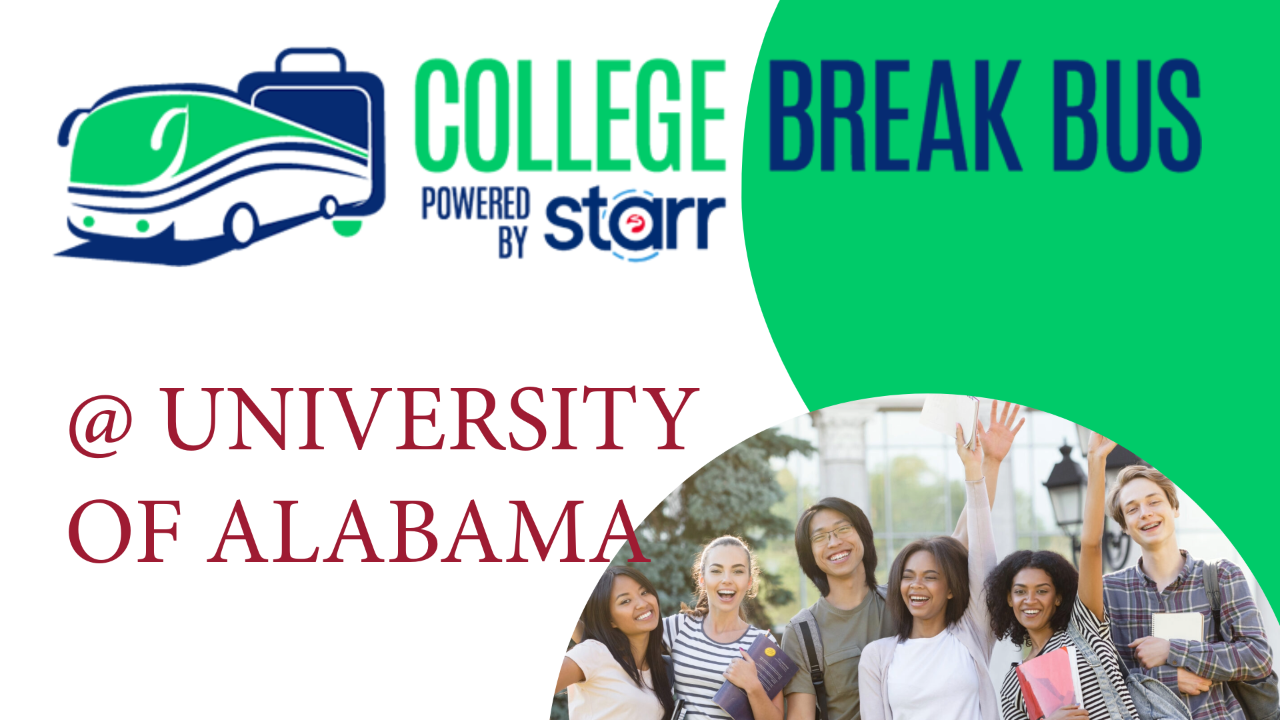 Birmingham Airport, AL to UNIVERSITY OF ALABAMA