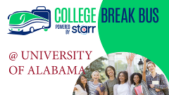 UNIVERSITY OF ALABAMA to Atlanta Airport, GA