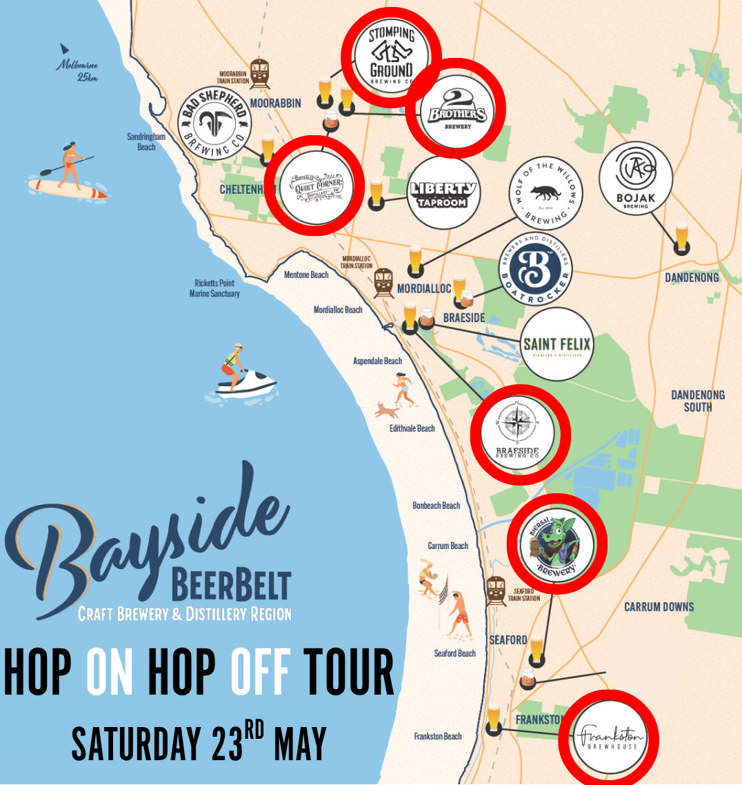 May 23 - Bayside Beer Belt Hop ON Hop OFF Brewery & Distillery Tour