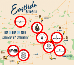 September 5th - Eastside Beer Belt Hop ON Hop OFF Brewery & Distillery Tour