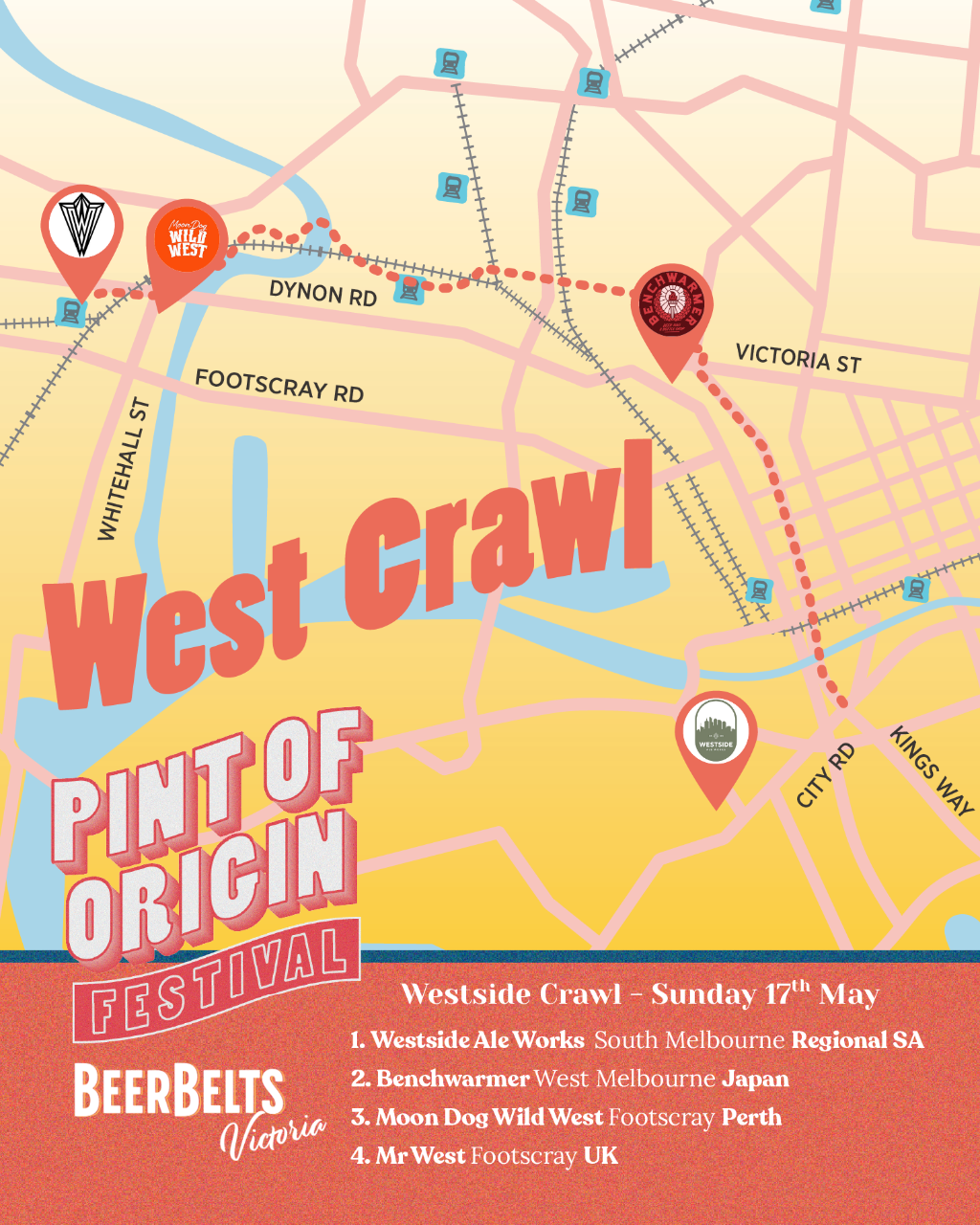 17 May - Pint of Origin West Crawl 