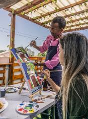 Brunch And Paint in a secret rooftop