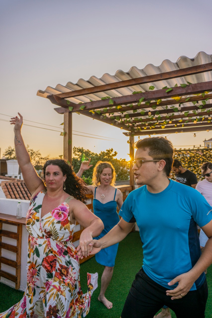 Dance Class on a Secret Rooftop in the Old City, Cartagena, Colombia