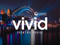 Vivid Drone Cruise on Saturday 15 June 2024, Pick up at King Street Wharf Darling Harbour # 6 @ 6.30 pm and drop off at 9.30 pm King Street (3 hours)