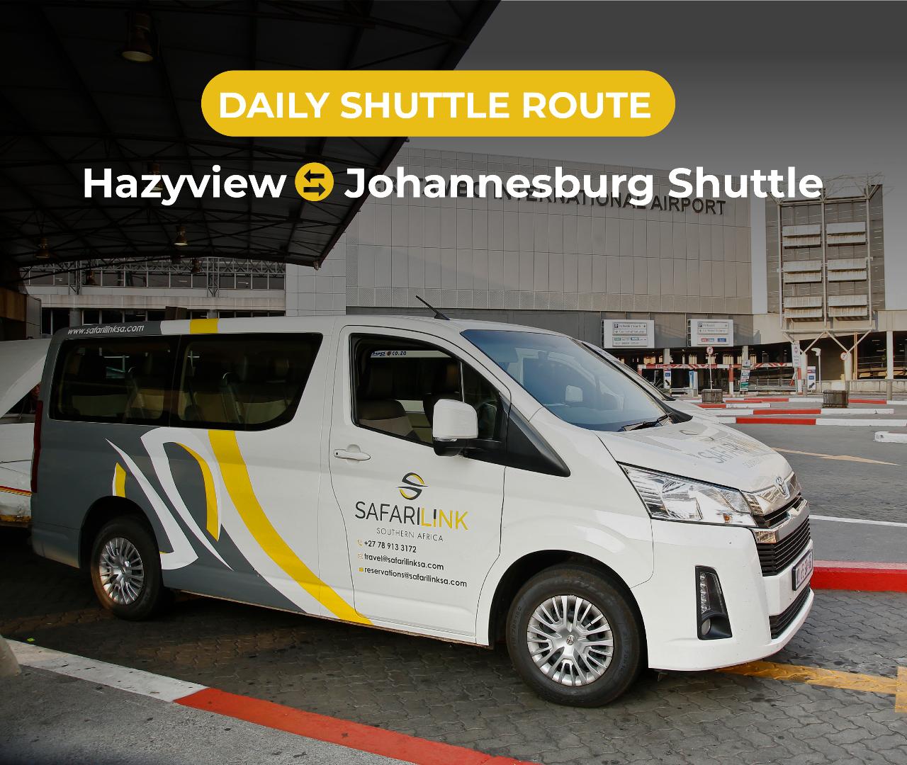 Hazyview to Johannesburg Shuttle