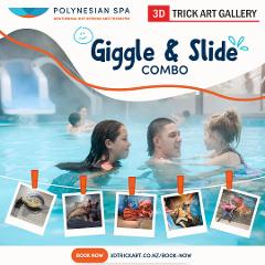 3D Trick Art & Polynesian Spa Combo - Giggle & Slide