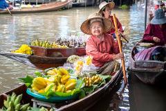  Bangkok Railway & Damnoen Saduak Floating Market Premium Tour (Included 1 way Hotel Pick up)