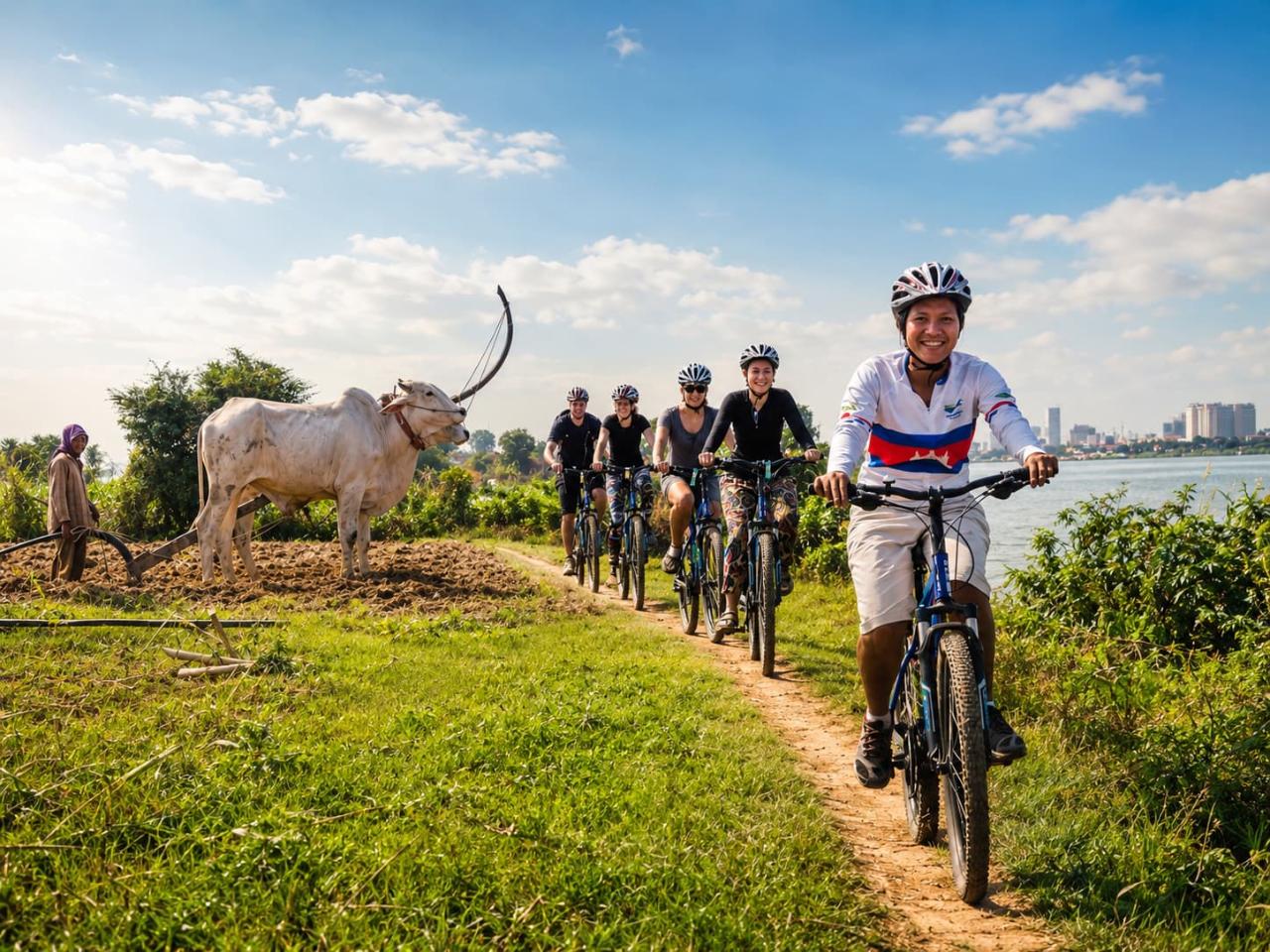 Phnom Penh: Countryside Bike Tour on the Silk Islands