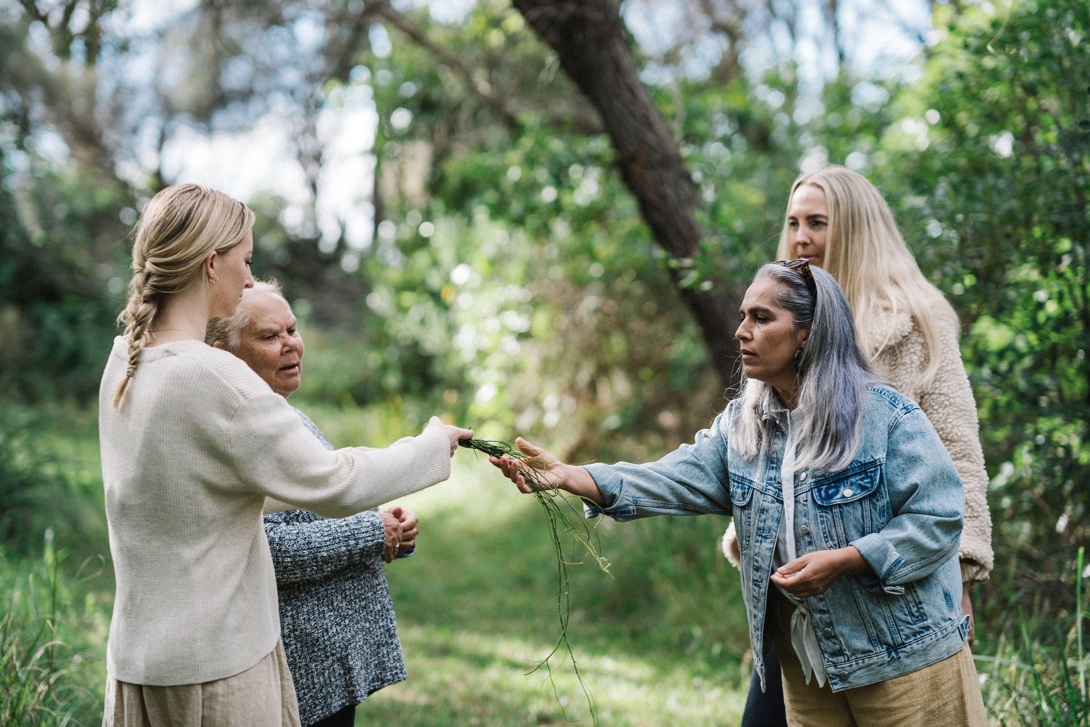 WALKING ON COUNTRY TOUR WITH FIRST NATIONS ELDER DEIDRE MARTIN AT MYSTERY BAY