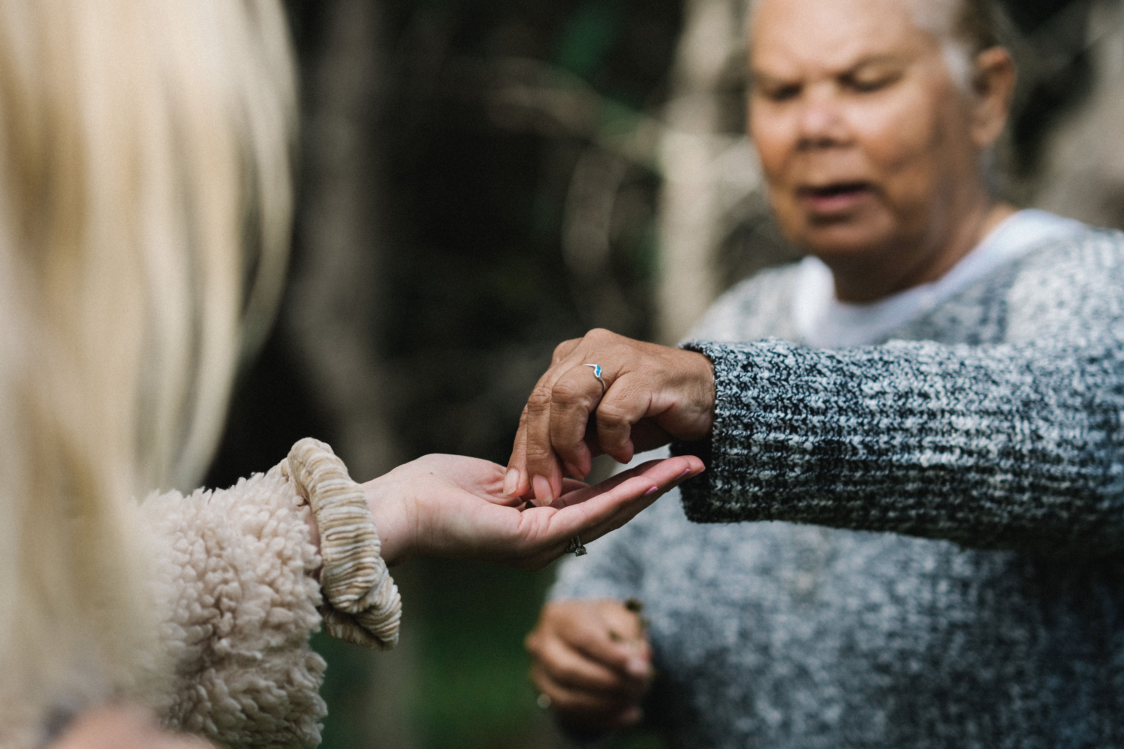 WALKING ON COUNTRY TOUR WITH FIRST NATIONS ELDER DEIDRE MARTIN AT MYSTERY BAY