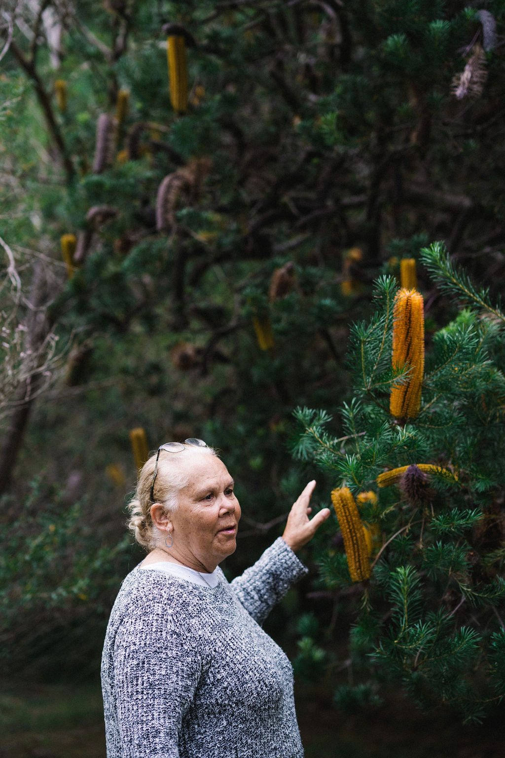 WALKING ON COUNTRY TOUR WITH FIRST NATIONS ELDER DEIDRE MARTIN AT MYSTERY BAY