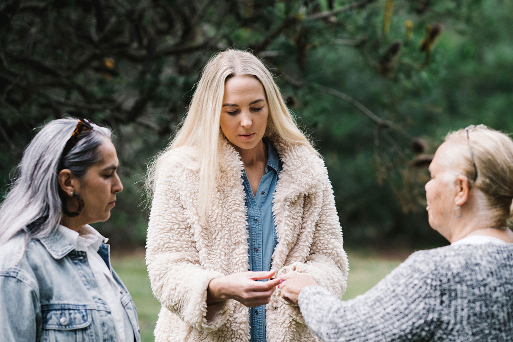 WALKING ON COUNTRY TOUR WITH FIRST NATIONS ELDER DEIDRE MARTIN AT MYSTERY BAY