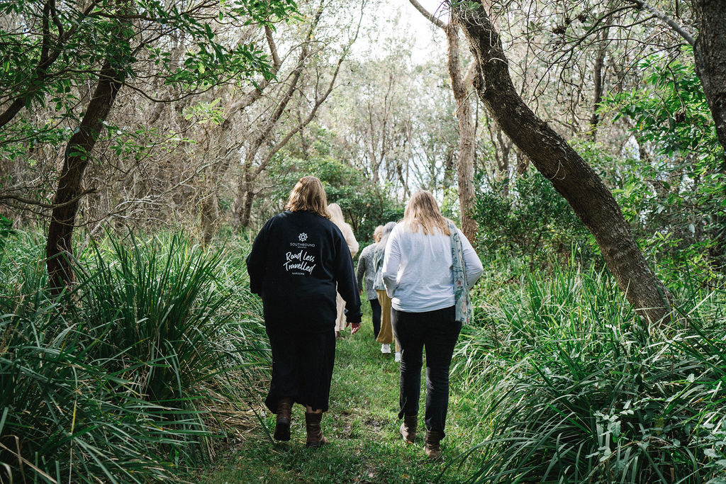 WALKING ON COUNTRY TOUR WITH FIRST NATIONS ELDER DEIDRE MARTIN AT MYSTERY BAY