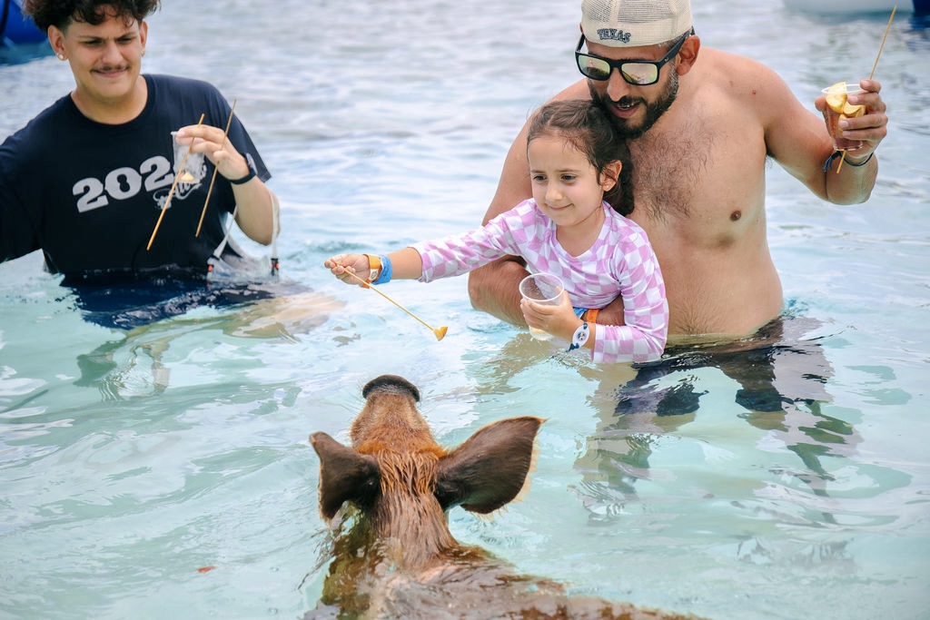 THE ORIGINAL SWIMMING PIGS OF ROSE ISLAND & BEACH DAY - GROUP TOUR 