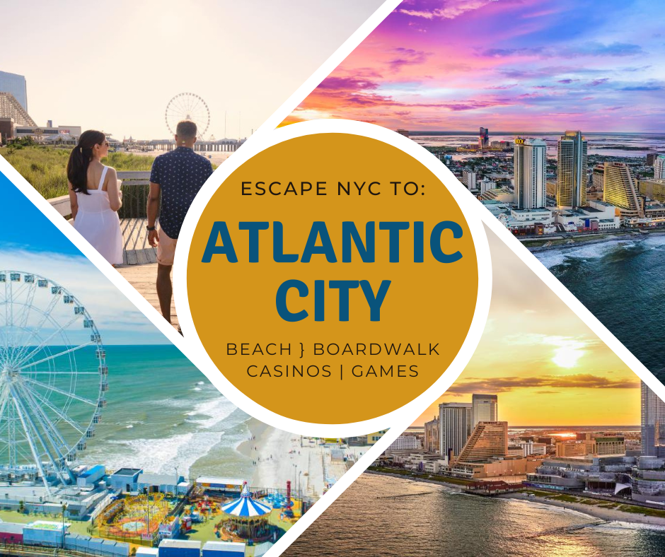 Atlantic City Beach & Boardwalk Day From NYC