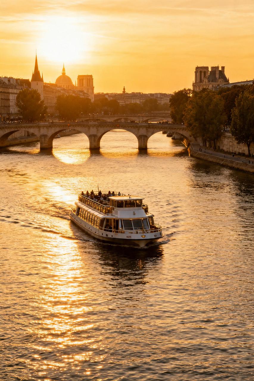 Paris at Sunset: Seine Cruise & Arc de Triomphe Rooftop