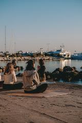 Antibes: Sunset Yoga Session with Aperitif and Swim