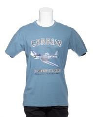 SHOP:  T-SHIRT - NZ Warbirds at Ardmore Corsair T-Shirt - Slate Blue