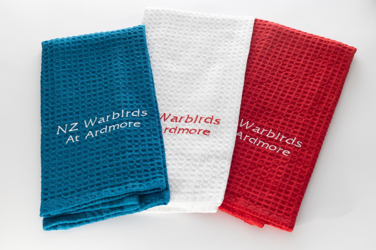 SHOP: GIFTS - NZ Warbirds at Ardmore Tea Towel - Choice of 3 colours