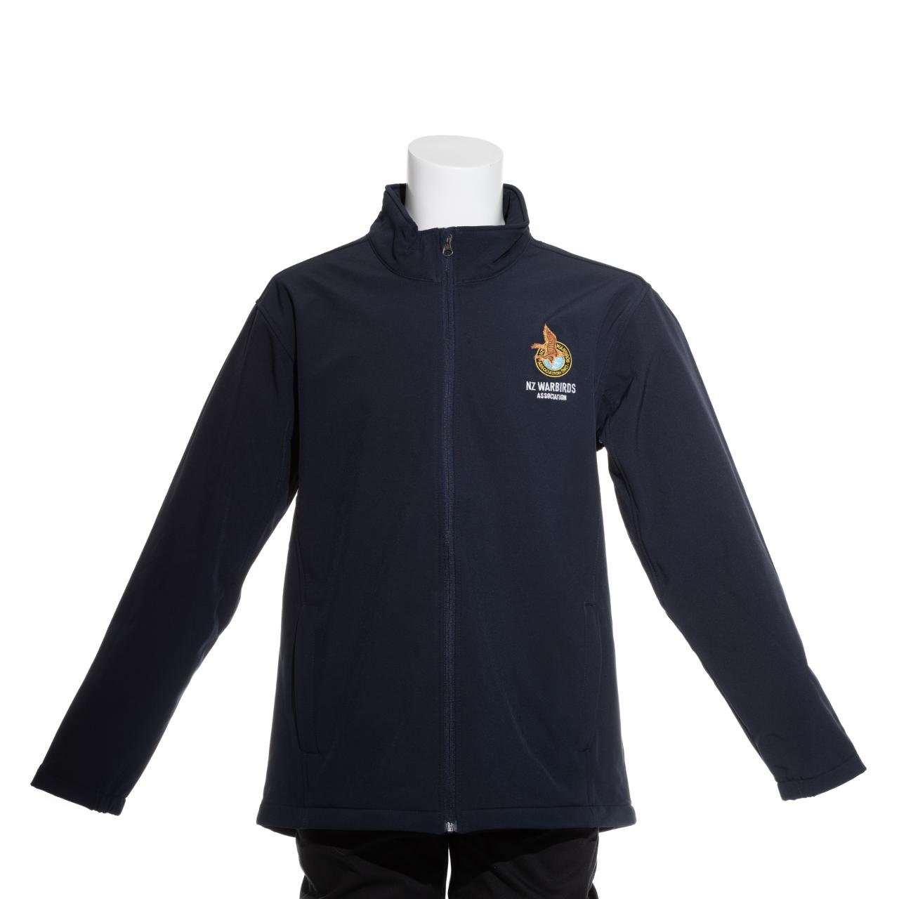 SHOP:  JACKET - NZ Warbirds Association Eagle Logo Softshell Jacket - Navy 