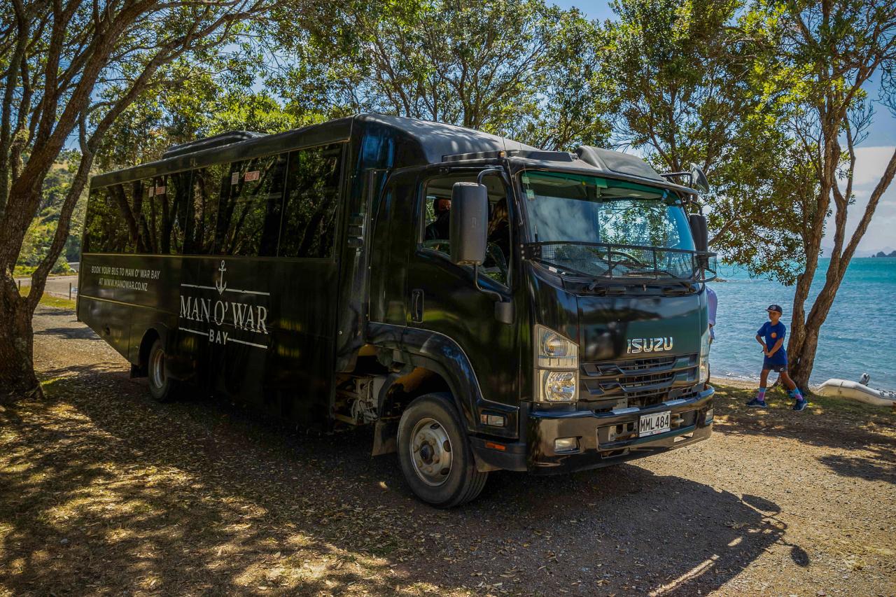 Coach Service to Man O' War Bay (One way & Return Option)