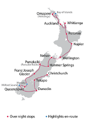 Self Guided 21 Day North & South Island Tour