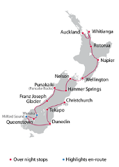 Self Guided 18 Day North & South Island Tour