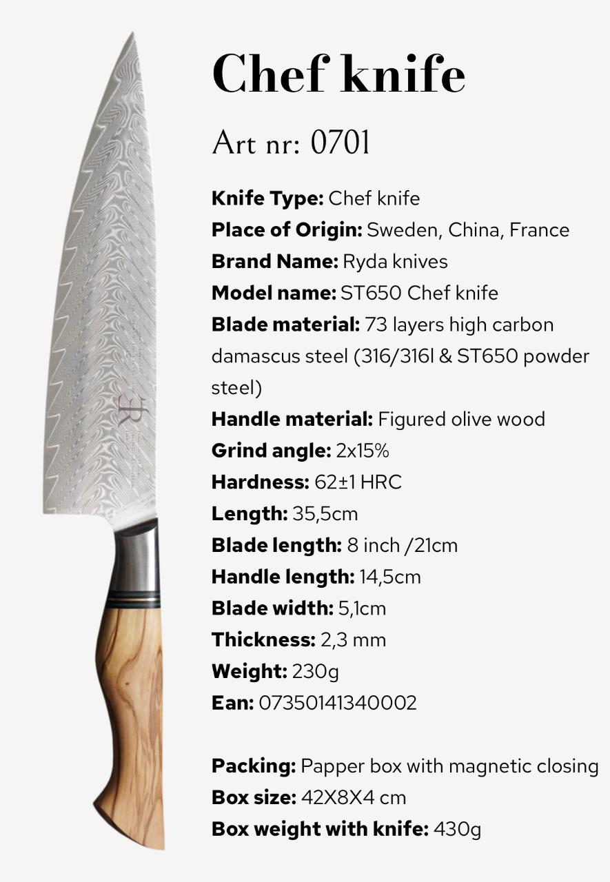 Ryda 20cm Chef's Knife