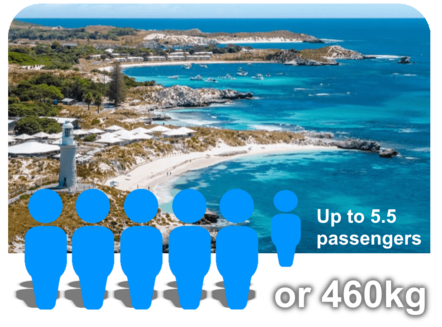 WADJEMUP (ROTTNEST) ISLAND AIR TAXI (Pilot + up to 5.5 passengers)