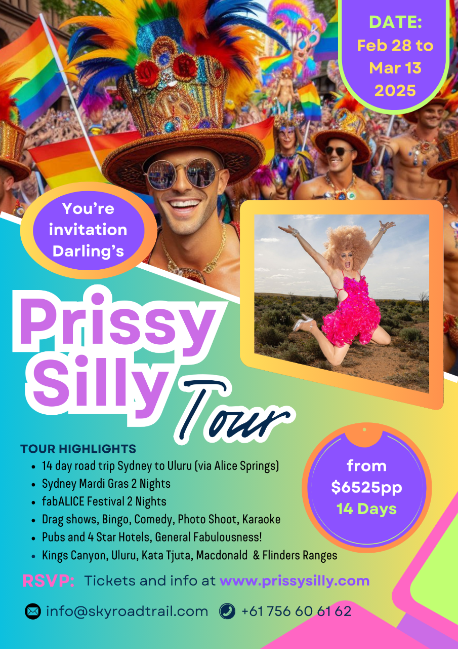 The Prissy Silly Tour 2025 Mundi Mundi Bash Sky Road Trail Reservations