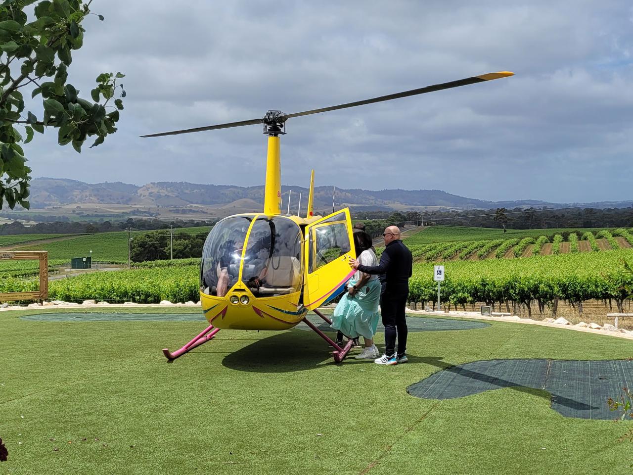  3 hour Wine Tour,  Vineyard Walk, 8 Wine Tastings, Helicopter Ride & Gourmet Pizzas 