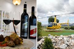 5 hour Wine Tour, Vineyard Walk, 8 Wine Tastings, 3 Course Lunch & Helicopter Experience