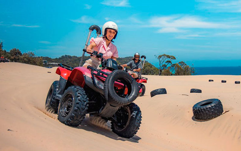 ATV Quad Bike Day Cruise upgrade Sunset Cocktail inc Dolphin Viewing ex Gold Coast