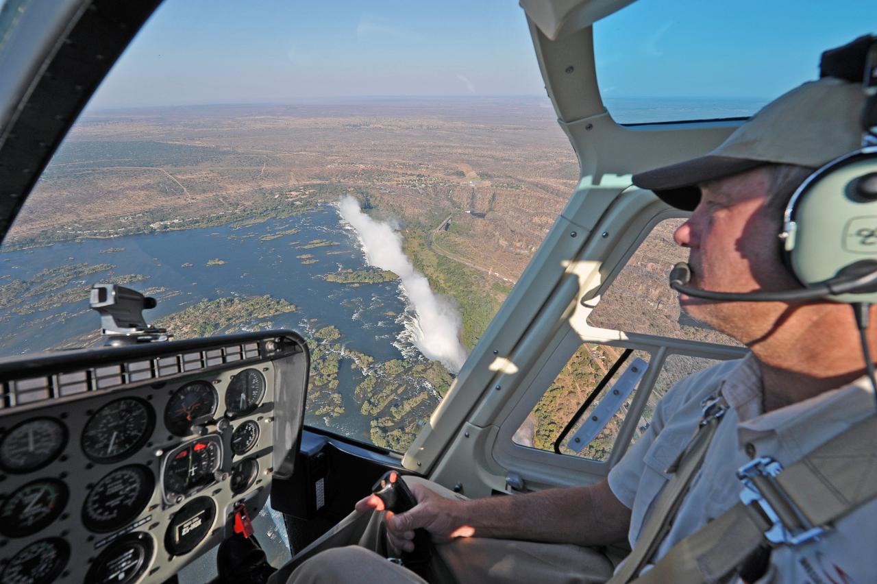 12-15 Minute Scenic Helicopter Flights over the Victoria Falls.