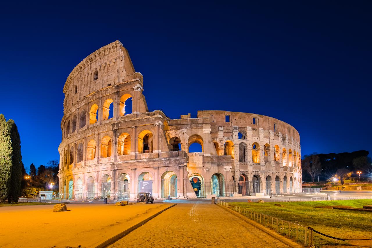 The Colosseum In Rome, Italy.