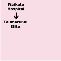 J. Waikato Hospital (Hamilton) to Taumuranui iSite - Shuttle. Dep. 3.30pm