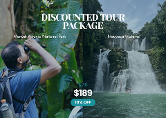 DISCOUNTED TOUR PACKAGE - Manuel Antonio Nature, Wildlife & Adventure Combo – Manuel Antonio National Park & Nauyaca Waterfalls