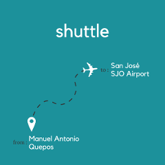 To San Jose Area & Juan Santamaria International Airport (SJO) From Manuel Antonio & Quepos