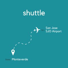 To San Jose Area & Juan Santamaria International Airport (SJO) From Monteverde