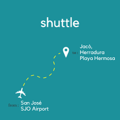 To Jaco, Herradura & Playa Hermosa From San Jose Area & Juan Santamaria International Airport (SJO)