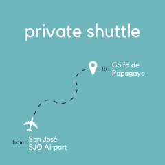 To Golfo de Papagayo From the San Jose Area & Juan Santamaria International Airport (SJO) (Private)