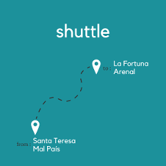 To La Fortuna & Arenal Volcano From Santa Teresa & Mal Pais