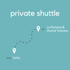 To La Fortuna & Arenal Volcano From Uvita, Dominical, or Ojochal (Private)