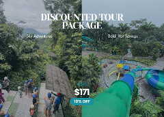 DISCOUNTED TOUR PACKAGE -  La Fortuna & Arenal Volcano Adventure & Relaxation Combo – Sky Adventures & Baldi Hot Springs